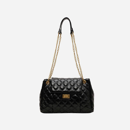 Black PU Leather Shoulder Bag