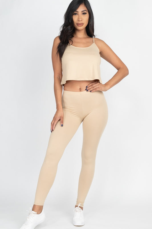 Safari Cami Top And Leggings Set