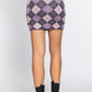 Petite Argyle Jacquard Sweater Mini Skirt