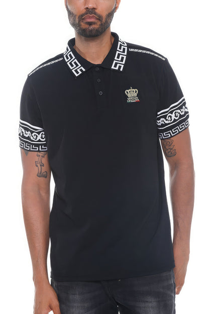 Black Version Couture Polo Button Down Shirt