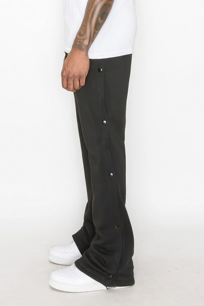 Black Flared Bandana Fleece Pants