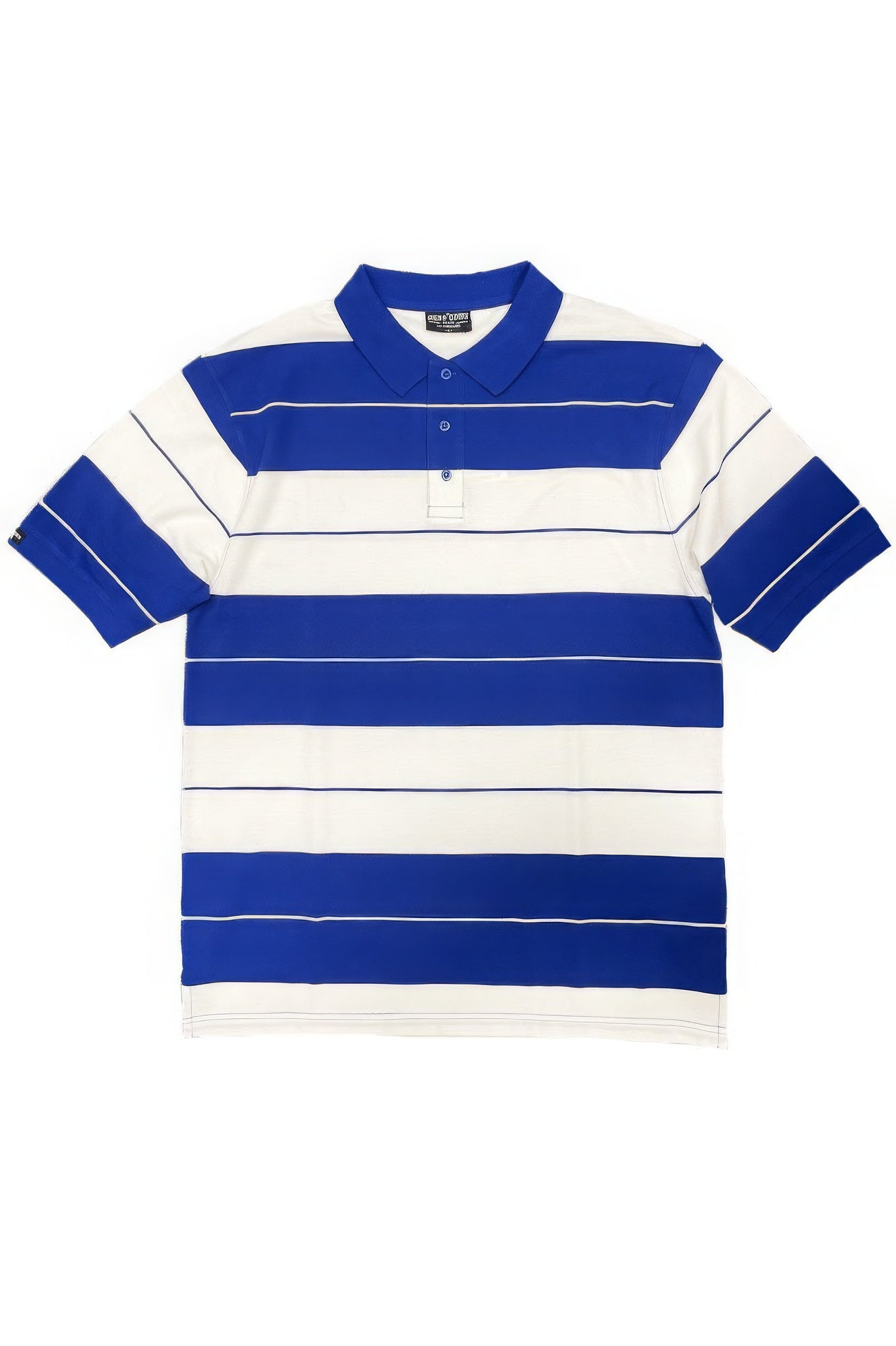 Royal/ White Old School Pique Polo Shirt