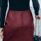 Asymmetrical PU Leather Mini Skirt
