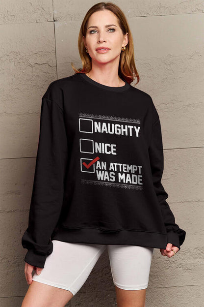 Simply Love Letter Graphic Long Sleeve Sweatshirt