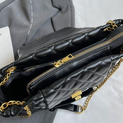 Black PU Leather Shoulder Bag