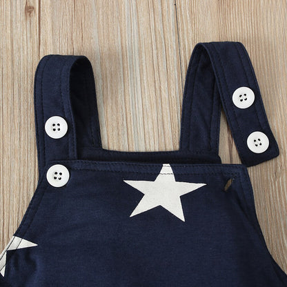 Newborn Baby Boy Long Sleeve Overalls and Hat