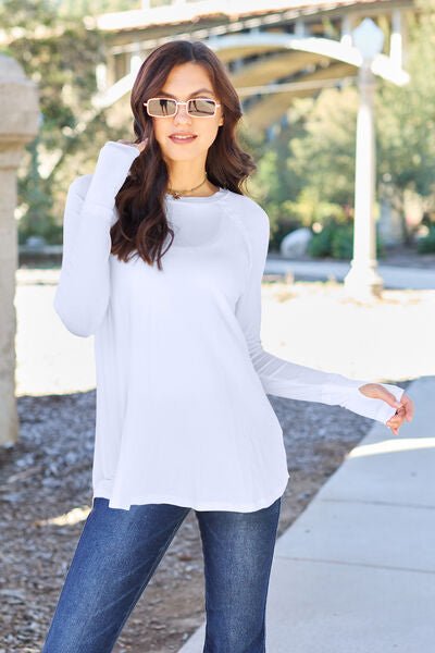 Basic Bae Round Neck Long Sleeve T-Shirt - Rochelle's House LLC