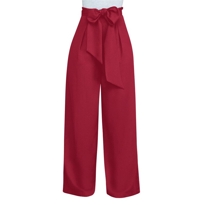 Women Casual Loose Palazzo High Waist Pants