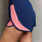 Ninexis Navy High Waistband Contrast Detail Active Shorts
