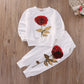 Fashion Girls Kids Rose Flower Outfits