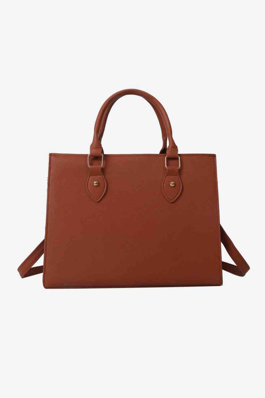 Elegant Chestnut Leather Handbag - Timeless Style for Every Occasion Front side