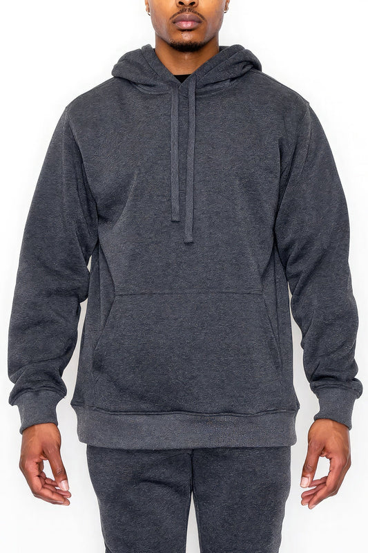 Charcoal Men's Fleece Pullover - Rochelle's House LLC