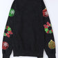 Sequin Christmas Element Slit Sweatshirt