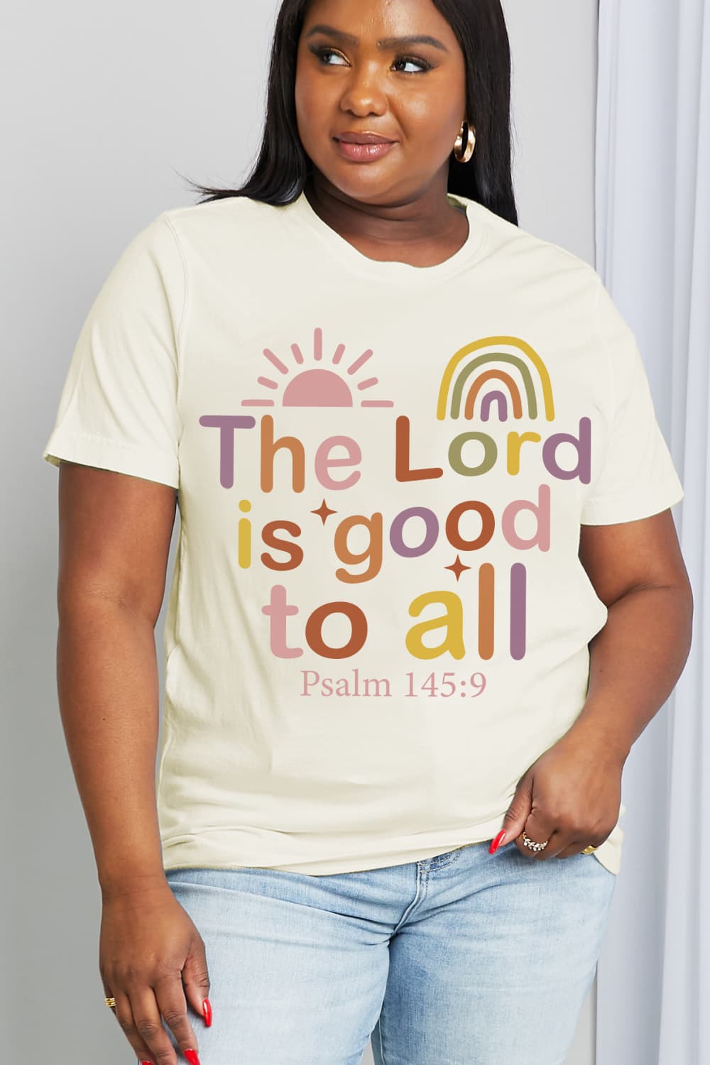THE LORD IS GOOD TO ALL PSALM 145:9 Graphic Cotton Tee