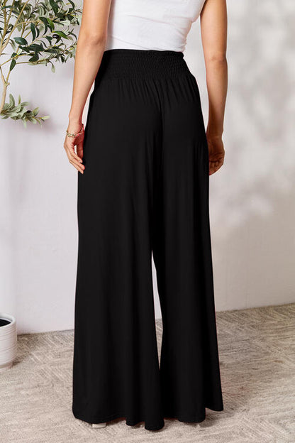 Double Take Smocked Wide Leg Pants