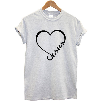 Love Heart Jesus Faith T Shirt