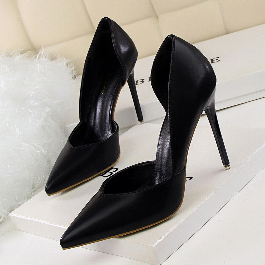 Women pumps 2021 pointed hollow shallow mouth wedding shoes