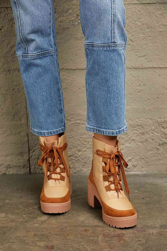 East Lion Corp Lace Up Lug Booties - Rochelle's House LLC