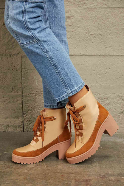 East Lion Corp Lace Up Lug Booties - Rochelle's House LLC
