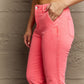 RISEN Kenya Full Size High Waist Side Twill Straight Jeans