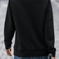 Half Zip Collar Solid Color Long Sleeve Sweatshirt