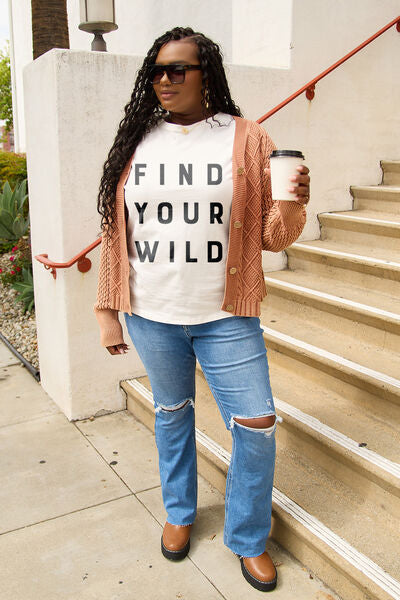 Simply Love FIND YOUR WILD Short Sleeve T-Shirt