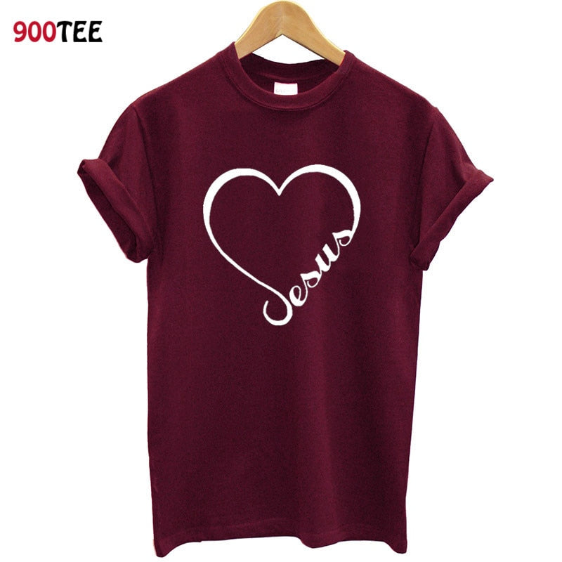 Love Heart Jesus Faith T Shirt