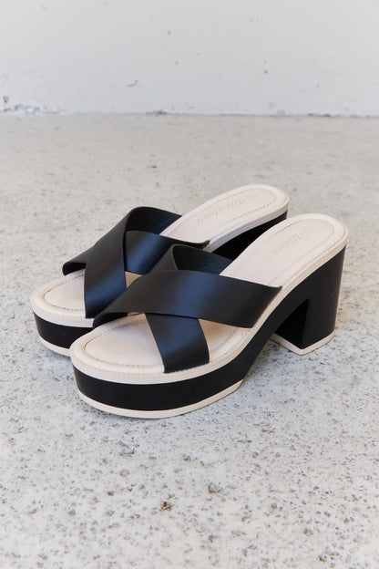 Weeboo Cherish The Moments Contrast Platform Sandals