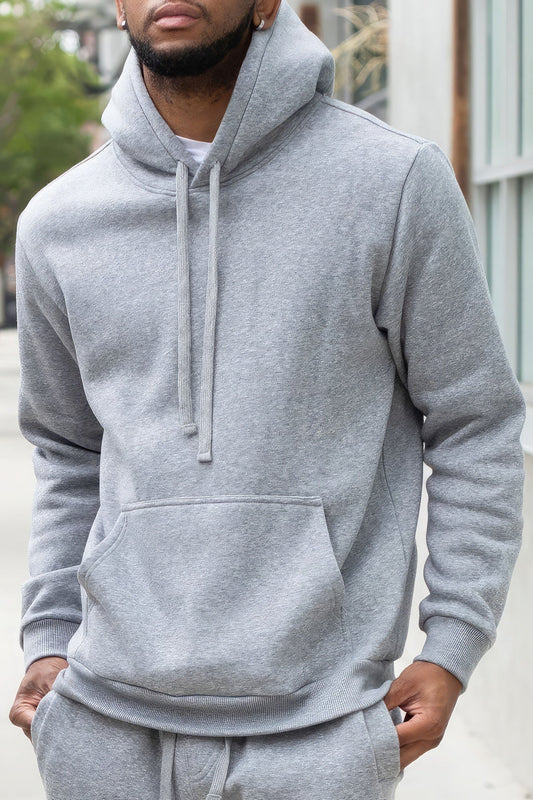 Men's Gray Fleece Pullover - Rochelle's House LLC