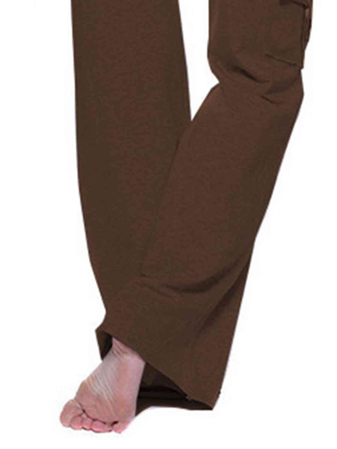 Mid Waist Pants with Pockets - Rochelle's House LLC