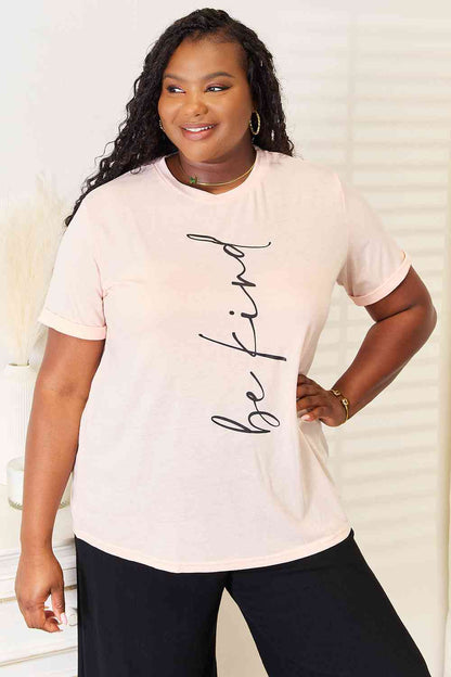 Simply Love BE KIND Graphic Round Neck T-Shirt - Rochelle's House LLC