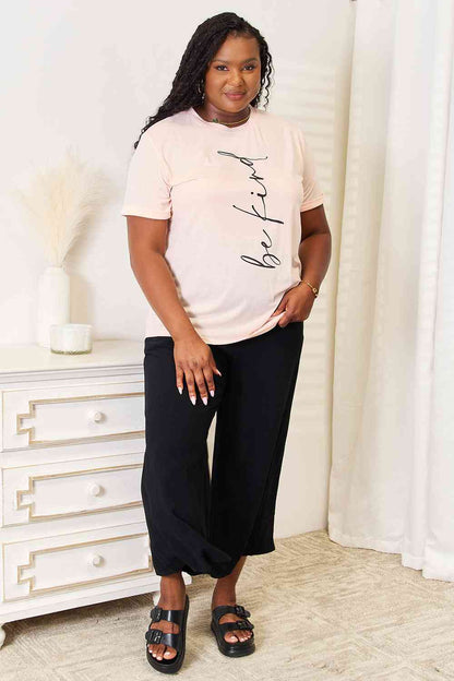 Simply Love BE KIND Graphic Round Neck T-Shirt - Rochelle's House LLC